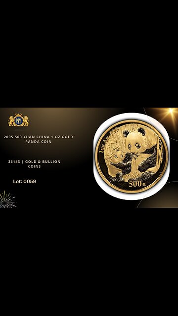 2005 500 YUAN CHINA 1 OZ GOLD PANDA COIN