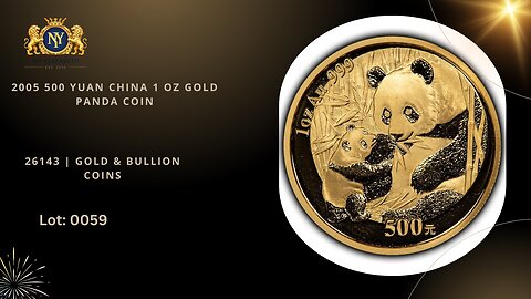 2005 500 YUAN CHINA 1 OZ GOLD PANDA COIN