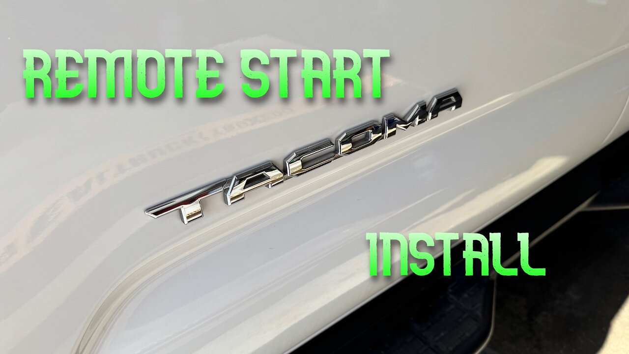 Remote start install (3rd Gen Tacoma, push start)