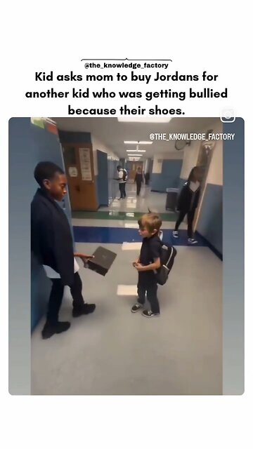 A kid buys another kid Jordans after facing bullying.