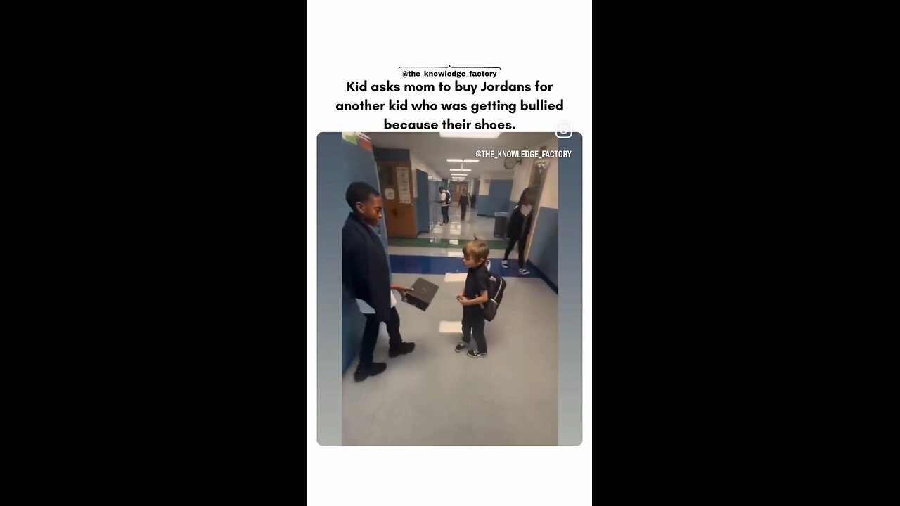 A kid buys another kid Jordans after facing bullying.