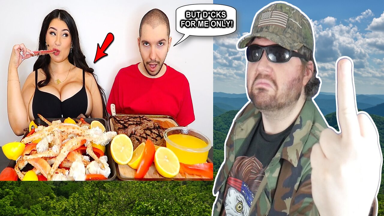 Mukbang On My Girlfriend's Huge King Crabs (Nikocado Avocado) - Reaction! (BBT)