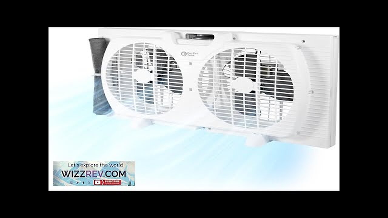 Comfort Zone Twin Window Fan with Quiet Setting Reversible Airflow Control 9 Review