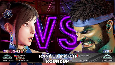 Kuya Kalbo SF6 Ranked Roundup. Chun Li Master Rank [Hori Fight Stick]