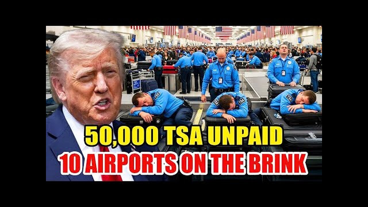 10 U.S. Airports on the Brink as 13,000 Air Traffic Controllers and 50,000 TSA Work Without Pay