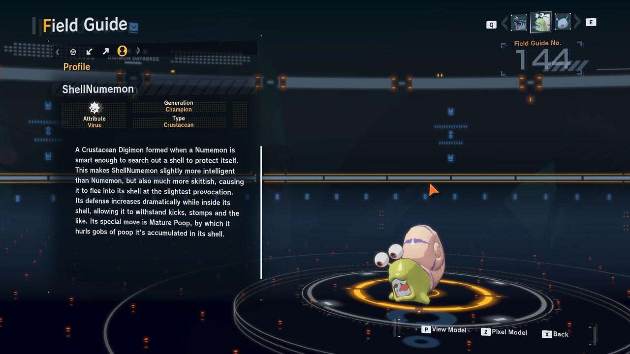 shellnumemon all digivolution/de-digivolution/profile Digimon Story Time Stranger