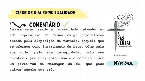 Cuide de sua espiritualidade!