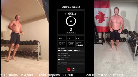 Everyday 300 push ups and 150 Burpees!