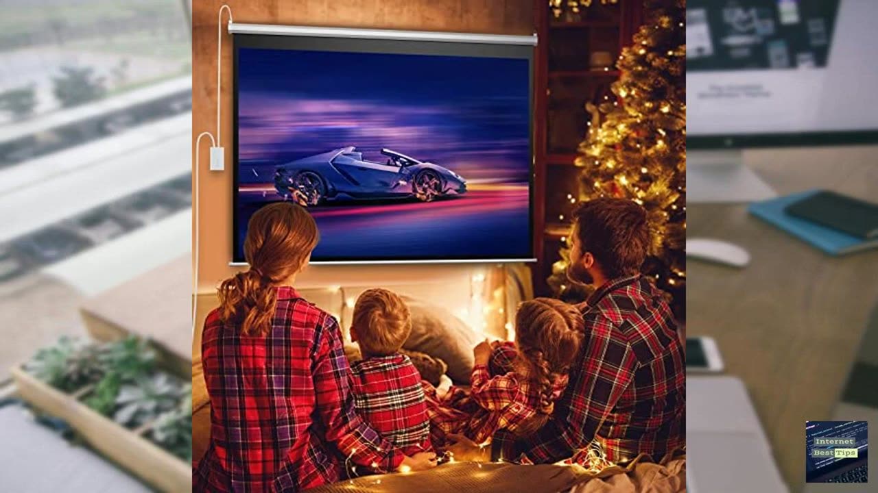 Powerextra 100 Inch Motorized Projector Screen