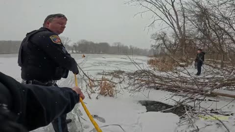 Bodycam captures fisherman rescue on Kalamazoo lake