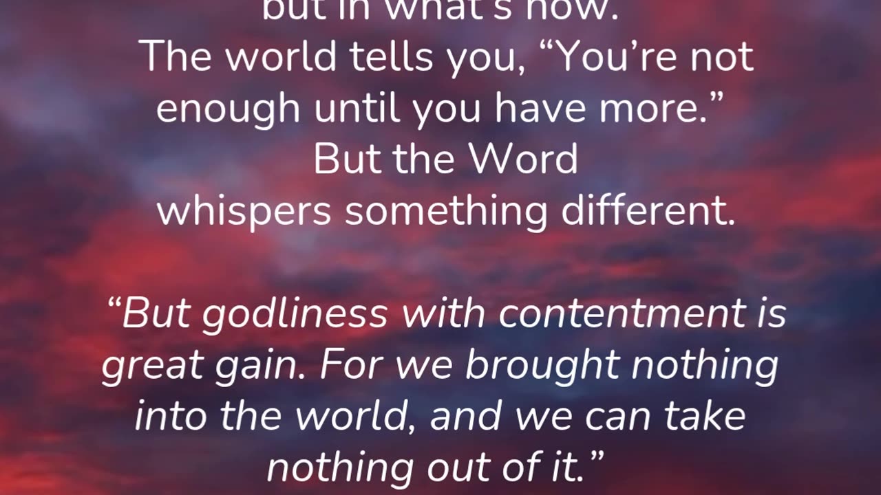 You Already Have Enough