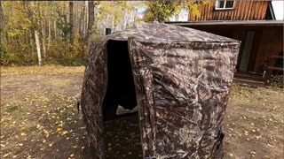 Deer Hunting Blind Setup_ Easy Wind Rope Guide! #livingoffgrid