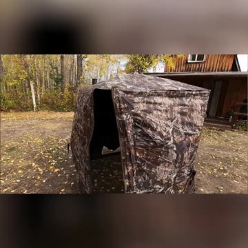 Deer Hunting Blind Setup_ Easy Wind Rope Guide! #livingoffgrid