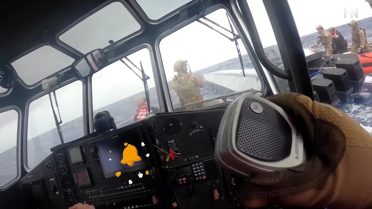 Terrifying Moment! U.S. Coast Guard Intercepts Drug-Smuggling Submarine in Caribbean Sea