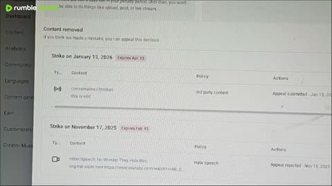 The Bitch that is you tube.