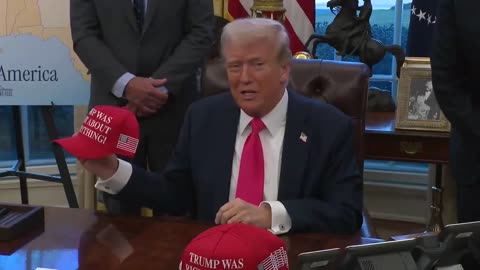Trump Hits Reporter With Hilarious Jab While Offering 'Trump Was Right' Hats