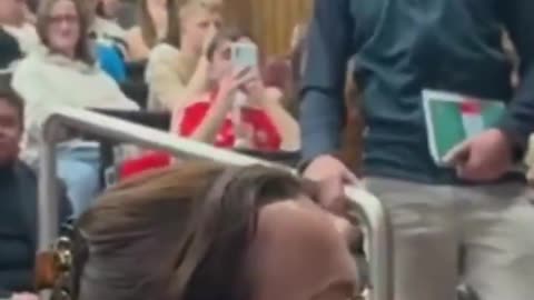 Enoch Burkes younger brother is removed by Gardai for trying to ask presidential hopeful