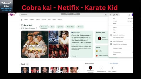 Good things to watch on Netflix - Cobra kai !