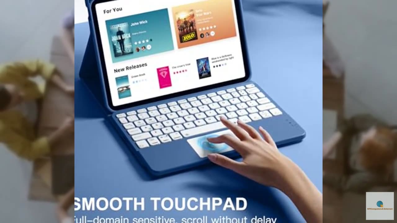 Harvopu Compatible for iPad 11th 10th Generation Case with Keyboard, Folio Cover