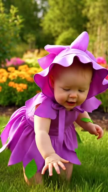 Baby playing in the Garden