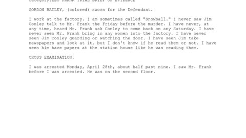 GORDON BAILEY, C, Sworn In For The Defendant, 92nd To Testify