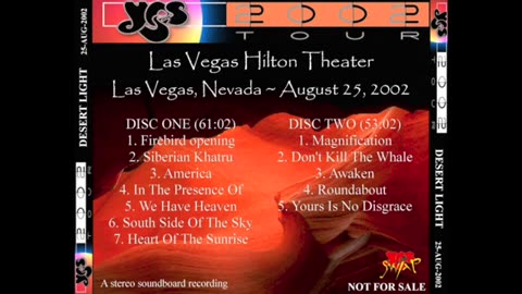 Yes - Live - 2002.08.25 - Las Vegas Nevada - Desert Light