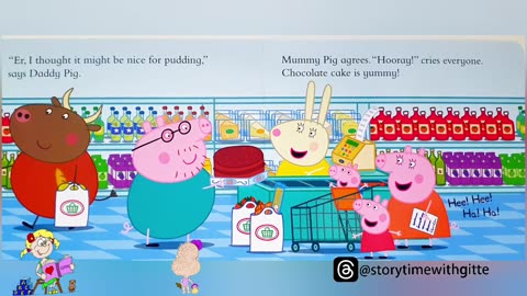 Peppa Goes Shopping Book |Peppa Pig Read Aloud Story time for kids(find out what daddy puts in the🛒)