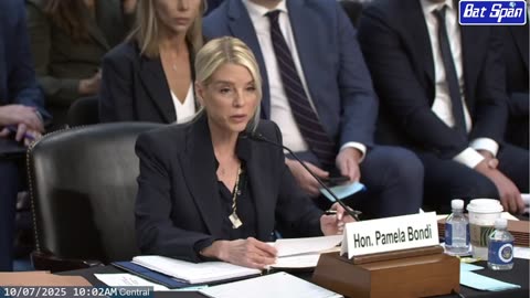 U.S. AG Pam Bondi Testifies ~ Oversight of the DOJ ~ Senate Judiciary Committee ~ October 7 2025
