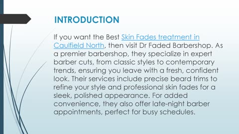 Best Skin Fades treatment in Caulfield North