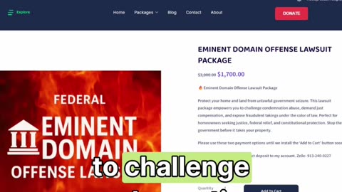 🔥 Lawsuit to Stop Eminent Domain Seizure #shorts