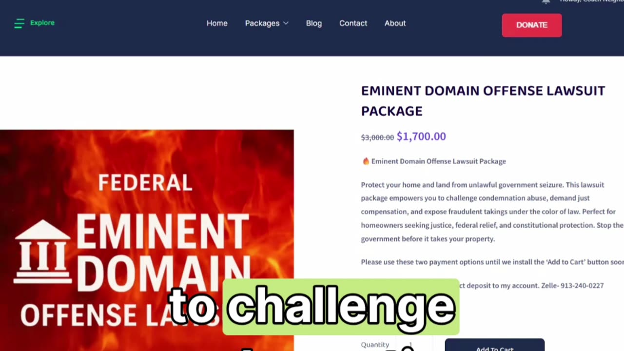 🔥 Lawsuit to Stop Eminent Domain Seizure #shorts