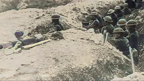 British artillery and mustard gas clouds over Flanders 1917