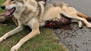 This man saved a seriously injured wolf