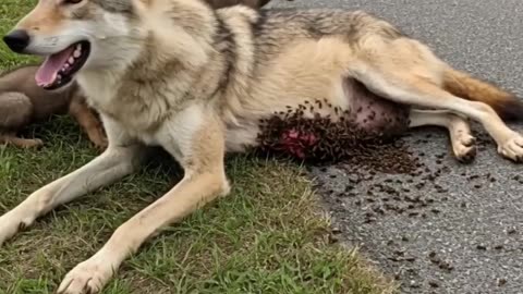 This man saved a seriously injured wolf