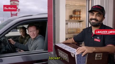 Tim Hortons employee sings to Customers Drive Thru - Prank
