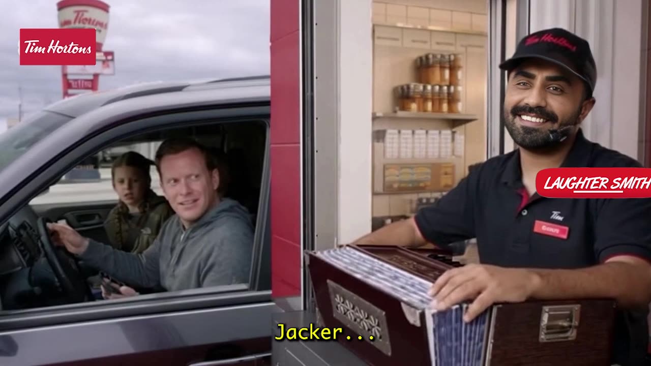 Tim Hortons employee sings to Customers Drive Thru - Prank