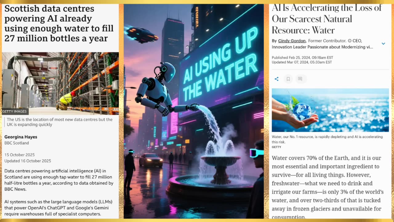 AI TECHNOLOGY IS USING UP THE FRESH DRINKING WATER