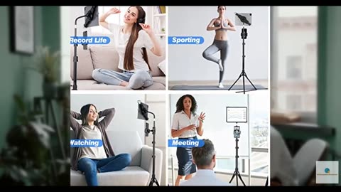 UBeesize 67-in iPad Tripod Stand, 360 Rotating Tablet Mount & Phone Holder, Comp