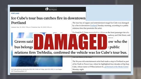 Fact Check: No Evidence Antifa Bombed Ice Cube's Bus After They Mistook It For ICE In Portland