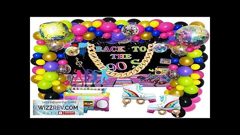 90s Party Decorations 90s nostalgiamid 90sPurple Rose Red Green Gold Black Disco Review