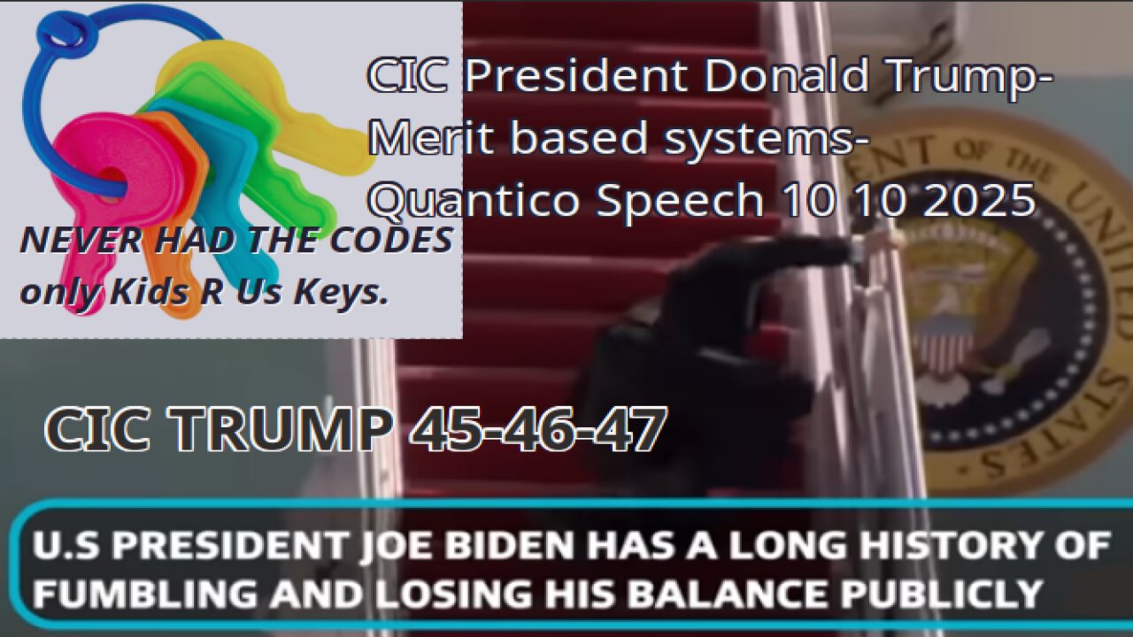 CIC President Donald Trump- Merit based systems- Quantico VA Speech 9 30 2025