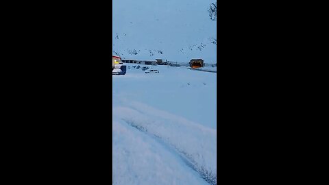 Snowing in motorway