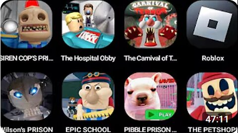 SIREN COP'S PRISON,The Hospital Obby,The Carnival of Terror,Roblox,Wilson's PRISON,EPIC SCHOOL