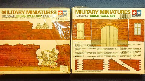 UNBOXING: TAMIYA, BRICK WALL SET, 1/35 SCALE, MILITARY MINIATURES MM28, 35028-300, 1973