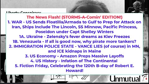 Liberty Conspiracy LIVE 1-23-26 IRAN, ICE in MN + Maine, Silver, Gold, FICTION