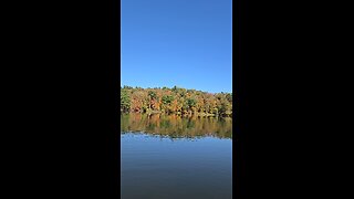 Fall colors on beardslee lake ny