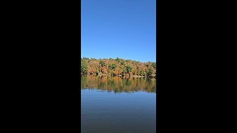 Fall colors on beardslee lake ny