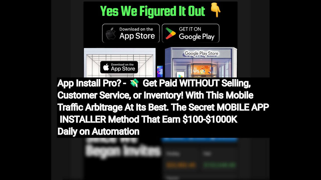 Watch App Install Pro 1st Webinar Replay: Can You Really Make $100+ Daily? The Secret Hack Revealed