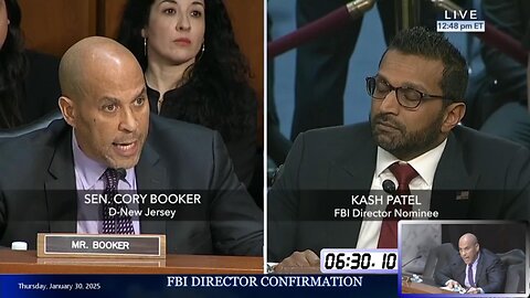 Cory Booker at Kash Patel FBI confirmation hearing * Jan. 30, 2025