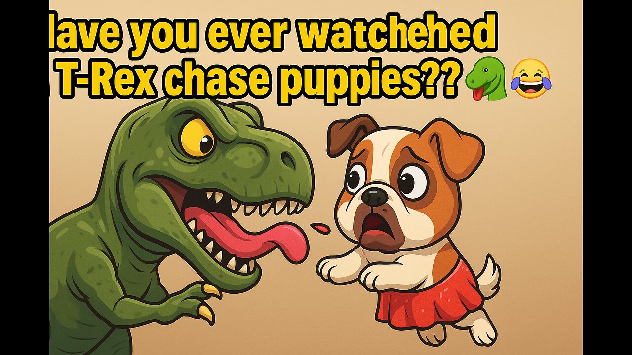 Bulldog Puppy vs. Dino 😂 Cutest Battle Ever!